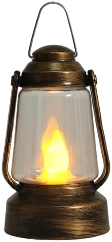 6 inch Retro Lantern LED Candle Lanterns Indoor Decor Lantern Outdoor Hanging Lanterns 12 Pcs Decorative Lantern for Wedding Decor, Halloween, Christmas and Various Holiday Parties. (Gold, Large) - Image 5