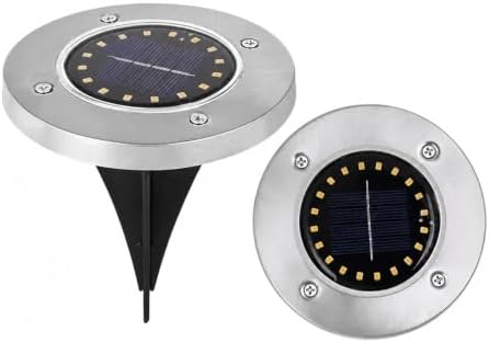Ground Lights, Solar Lights Outdoor Disk Underground Lamp(20LED-Warm White,1Pcs) by Unknown