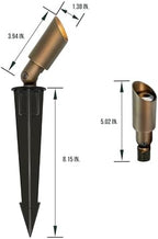 GKOLED Mini Size Brass Landscape Spotlight, Low Voltage 12V AC/DC Outdoor Directional Up Light, 180 LM, 3W MR8 LED Bulb ABS Ground Stake, 2700K Garden Patio Trees Spot Uplight (Pack of 10) - Image 4