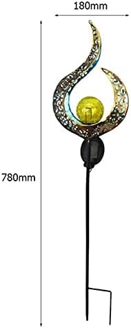 Practical Garden Tools Solar Lights Stake Sun，Sun Moon Flame Night Lighting，Solar LED Flame Light，Waterproof Retro Iron Garden Lawn Lamp，Garden Yard Landscape Decor (Size : 02) - Image 7