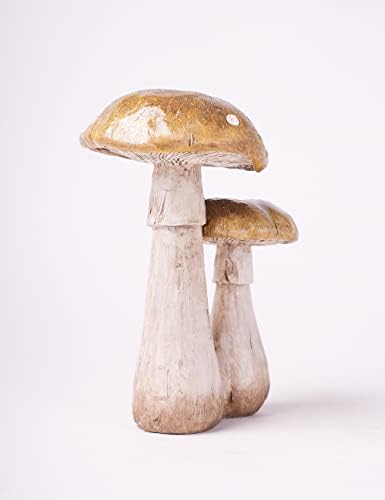 SEINHIJO Mushroom Statue Sculpture Fairy Figurine Garden Decor 7.1 Inch - Image 3