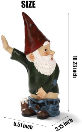 Funny Naughty Garden Gnome Statue, Indoor Outdoor Decor - Image 2