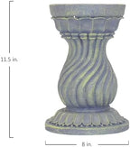 Echo Valley 9178 Serpentine Resin Pedestal Column Outdoor Décor for Lawns and Gardens for Gazing Globe or Sundial, Gray, 8.5 x 12.13 inches - Image 5