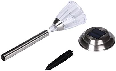 Solar LED Outdoor Lights 8-Pack Stainless Steel Pathway Landscape Lights for Outdoor Path Patio Yard Deck Driveway and Garden, (Silver) - Image 6