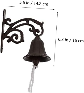Vintage Door Bell Cast Iron Hanging Wall Bell Decor Xmas - Image 5