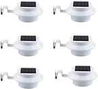 Ulalaza 6Pcs Outdoor Solar Gutter Lights Smart LED Night Light for Yard Driveway Lawn Pathway (White) by Ulalaza