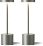 Kakanuo Grey Rechargeable Cordless Lamp - Touch Control, 3 Color Temperature, Wireless Battery Operated Lamps, Stepless Dimmable, Set of 2 by KakanuoLightings