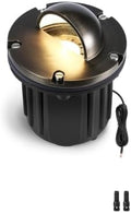 Gardenreet Brass Well Light - Waterproof 12V Ip65 In-Ground Landscape Lighting, LED Outdoor Replaceable Bulb Low Voltage Fixture, Antique Bronze for Tree Garden Pathway Without MR16 Bulb by Gardenreet