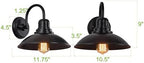 2 Pack Black Outdoor Wall Sconce, Modern Farmhouse Gooseneck Barn Light with E26 Socket, Anti-Rust Metal Vanity Light for Indoor & Outdoor Use - Bathroom, Entryway, Hallway, Garage, Porch - Image 4