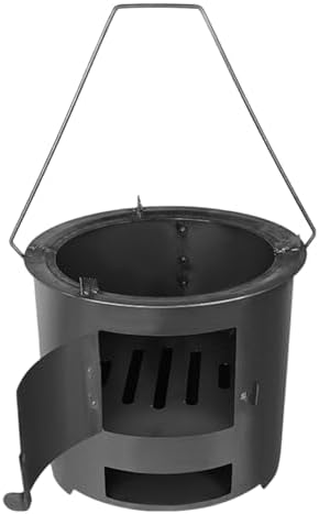 Tabletop Fire Pit, Portable Tabletop Fire Pit with Large Opening, Low Smoke Camping Stove Fueled by Pellets or Wood for Outdoor/Patio.. - Image 2