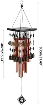 Wind Chimes Outdoor Indoor Metal Tube Wind Chime with Copper Bell Large Windchimes for Patio Garden Terrace Wholesales (Color : B) - Image 3