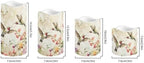 Hummingbird Floral Battery Operated Candles Set of 4 Flickering Flameless Candles with Remote and Timer Color Changing LED Electric Pillar Candles for Home Farmhouse Living Room Decor - Image 2