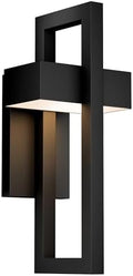 LamQee Modern Outdoor Wall Lights 3000K Integrated LED Outdoor Wall Sconces Lighting, Contemporary Exterior Lighting Fixtures Outside Wall Mount Lights for House Porch Front Door Garage, Matte Black by LamQeeLights