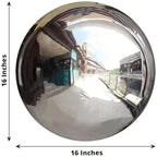 Balsa Circle 16 in Silver Stainless Steel Globe Gazing Reflective Mirror Balls Outdoor Garden Decor Centerpieces Wedding Party Events Reception Home Decorations Modern Ornaments Landscaping Accents - Image 2