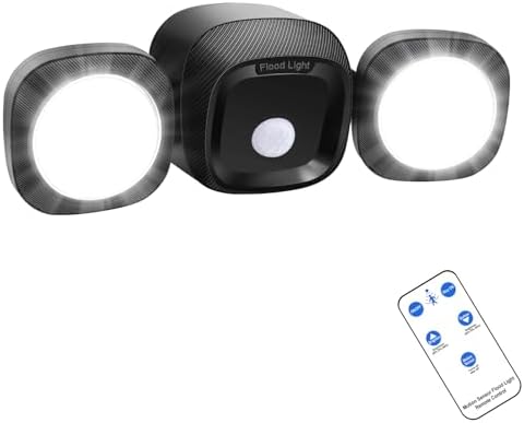 TOOWELL Battery Powered Flood Lights with Remote, Wireless Outdoor Exterior by TOOWELLMOTIONSENSORLIGHT
