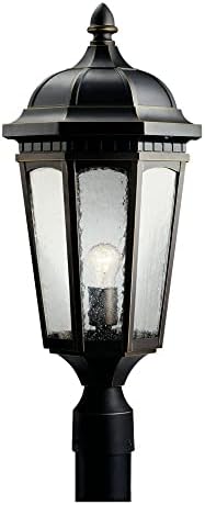Kichler Courtyard Outdoor Post Light, Rubbed Bronze - Image 5