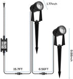 Banord Outdoor Landscape Lighting, 8 Pack Outdoor Spot Lights, Low Voltage LED Landscape Lighting with Transformer for Yard, Plant, Lawn, Garden, IP65 Waterproof & 2700K Warm White - Image 3
