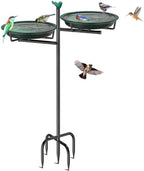 Metal Bird Bath for Outside, Vintage Freestanding Birdbaths Feeder Bowl, Stable & Easy to Clean Birdfeeder for Outdoors Garden Yard Lawn Decor (Retro Green) by VeyFolzinst