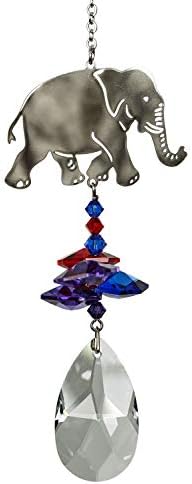 Woodstock Chimes Woodstock Rainbow Makers Collection, Crystal Fantasy, 4.5'' Elephant Crystal Fantasies Crystal Suncatchers for Outdoor, Patio, Home or Garden Décor (CFEL) by WoodstockChimes