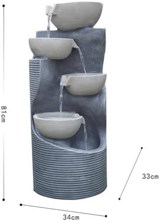 Cascading Rock Outdoor Water Fountain Water Decoration, Fountain Decoration, Balcony Garden Outdoor Garden Home Floor Circulating Water Landscape for a Calming in Outdoor(S) - Image 2