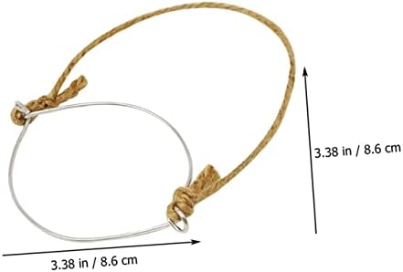 Healeved 30pcs Stainless Steel and Burlap Rope Handles for Solar Jars Vintage Style Wire Hangers for Canning and Storage - Image 5