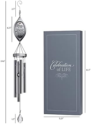 Celebration of Life Memorial Wind Chime/Sympathy Wind Chimes in Loving Memory of Loved One - Ideal Sympathy Gift with Cardinal/Bereavement Gift/Condolence Token that Lasts Longer Than Flowers - Image 3