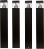 Solus Square Tunable LED Bollard – Switchable Wattage (12W–22W), 1600–3000 Lumens – Adjustable CCT 3000K/4000K/5000K – Black or Bronze Path Light (Black, Square / 4 Pack) by Solus