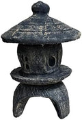 Solid Rock Stoneworks Small Round Concrete Pagoda Statue for Garden, Japanese/Chinese/Asian Style- Autumn Brown Color by SolidRockStoneworksLLC