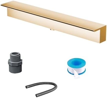 Outdoor Stainless Steel Water Fountain Kit - 8" Champagne Gold Waterfall for Garden, Patio, Spa, Koi Pond, Pool, Ancient Town Decor - Perfect Water Feature for Outdoor Spaces by Unknown