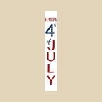 Calloway Mills 118864707 Happy 4th of July White Porch leaner, 47" x 7.25" by Callowaymills