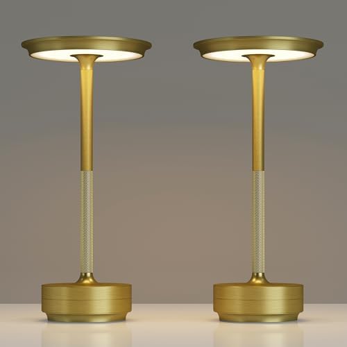 TBBGA 2 Pack Rechargeable Cordless Table Lamp, 5000mAh Battery Table Light by TBBGALEDCordlessTableLamps