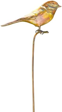 Ancient Graffiti AG-1307 Flamed Bird Garden Stake, 6.5 by 1 by 29", Multi-Colour by HappyGardens
