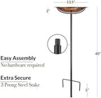 Good Directions Fired Copper Bird Bath on Garden Pole 13" - Image 4