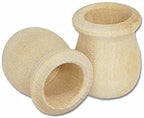 Factory Direct Craft Pack of 24 Unfinished Wood Candle Cups - Made in the USA Blank Wooden Bean Pot Candle Holders DIY Wood Turnings (Size 1-9/16" H x 1-3/8") - Image 3