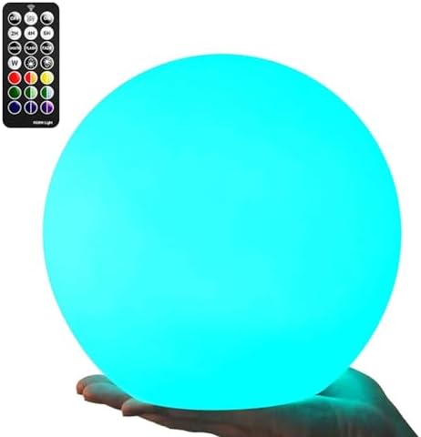 LOFTEK 8-inch LED Ball Light, Rechargeable RGB Glowing Globe Lamp, Hangable by LOFTEK