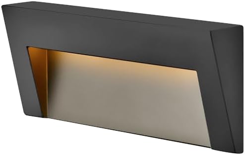 Hinkley Landscape Lighting Taper Wide Horizontal 12v Deck Sconce - Aluminum, Low Voltage, Mounts Flush to Surface, Integrated LED, Wet Rated, Modern - Bronze Finish with Etched Glass Lens - Image 6