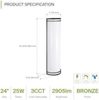 ASD LED Outdoor Sconce Lights, Bronze 3000K 4000K 5000K ETL - Image 2