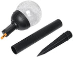 Solar Powered Black LED Landscape Crackle Glass Ball Path Lights 3 Lumens, Weatherproof Outdoor Lighting (6-Pack) - Image 7