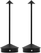 LED Rechargeable Cordless Table Lamps Black by KROPTIBTableLamp