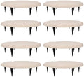 Garden Stepping Stones Beige Decorative Outdoor Stepping Stone with Ground Stakes for Lawn Garden Pathway Walkway by Tomotato