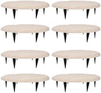 Garden Stepping Stones Beige Decorative Outdoor Stepping Stone with Ground Stakes for Lawn Garden Pathway Walkway by Tomotato