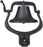 17" Large Heavy Cast Iron Farm Dinner Bell,Antique Vintage Style Farmhouse Door Bell, Heavy Duty Cast Iron Yard Bell for Outdoor Garden Backyard Church School by Unknown