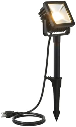 Outdoor LED Spotlight with Metal Spike 16.8W Adjustable Die-Cast Aluminum Landscape Lighting, Wet Location ETL UL CSA Qualified Safe for Garden, Yard & Tree Illumination by MULANDI