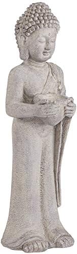 John Timberland Standing Buddha 32" High Gray Indoor-Outdoor Statue - Image 2