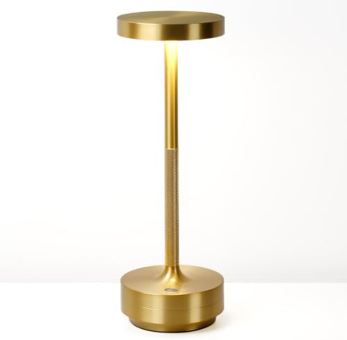 LED Cordless Lamp 5000mAh Outdoor Table Lights Rechargeable Gold by SHANGCAI