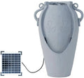 XBrand 34" Solar Pot Fountain, Amphora-Inspired Design, Outdoor Water Fountain, Polyresin, Gray by XBrandHomeGarden