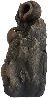 Decorative 3 Tier Water Fountain, Rustic Pot Design - Image 4