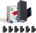 ASD 2 Light Cylinder Outdoor Sconce Lights, Black 120W E26 ETL 6 Pack by ASDLightingCorporation