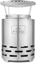 Sylvesta XL Tabletop Fire Pit – Smokeless Firepit 9" with Premium Carry Bag, Fire Pit Mat, Stainless Steel Lid, Removable Ash Tray, Fire Poker – Portable Fire Pit for Camping, Outdoor, Home & Patio by Figo