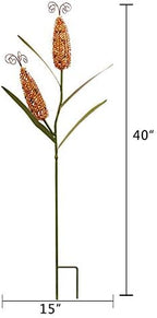 E-view Metal Corn Garden Stakes Outdoor Decor Metal Yard Art Lawn Harvest Thanksgiving Decoration Yard Décor 2 Corn - Image 6